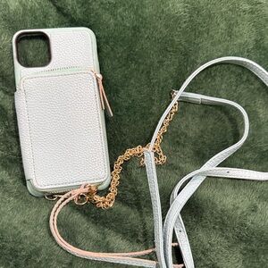 Elegant Teal Phone Case with Chain Strap